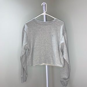 Gray Champion Cropped Sweatshirt